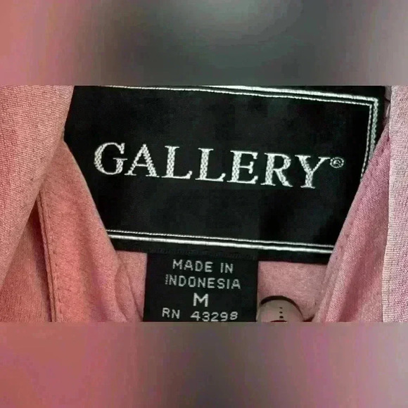 NWT vintage Gallery pink cape style, short trench coat with long lapel; M - Picture 5 of 9